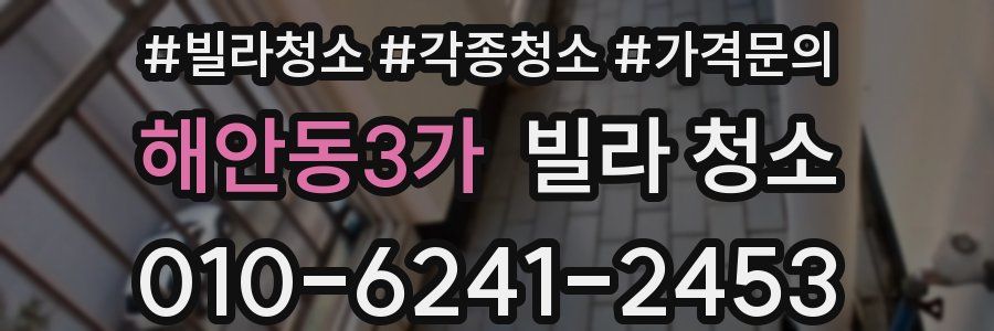 해안동3가 빌라 청소