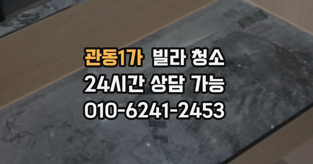 관동1가 빌라 청소