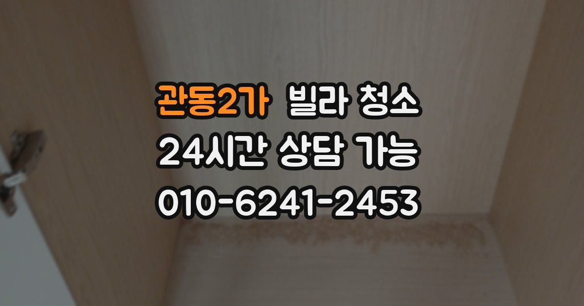 관동2가 빌라 청소