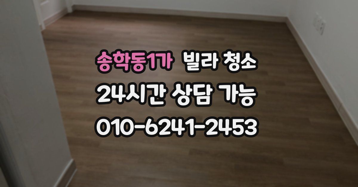 송학동1가 빌라 청소