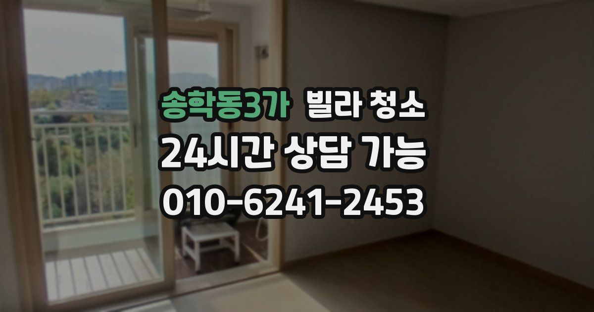 송학동3가 빌라 청소