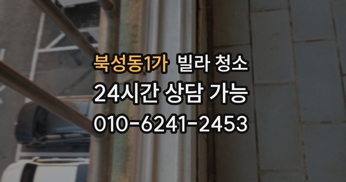 북성동1가 빌라 청소