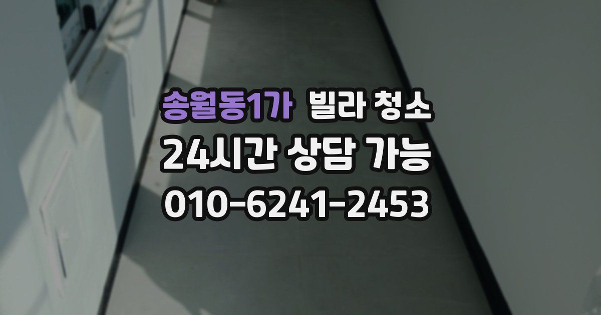 송월동1가 빌라 청소