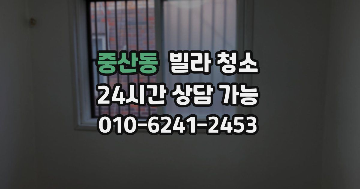 중산동 빌라 청소