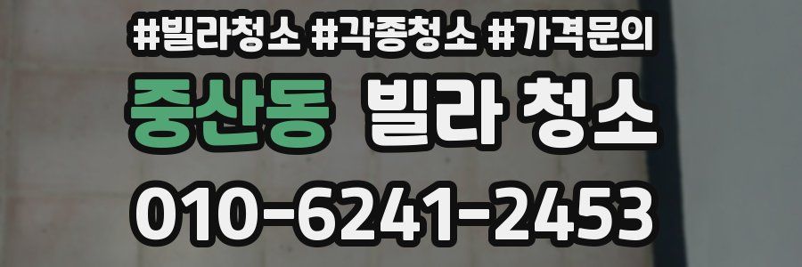 중산동 빌라 청소