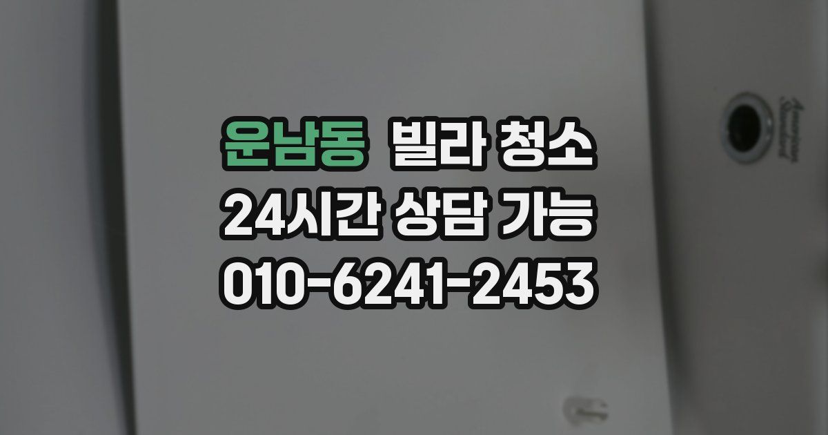 운남동 빌라 청소