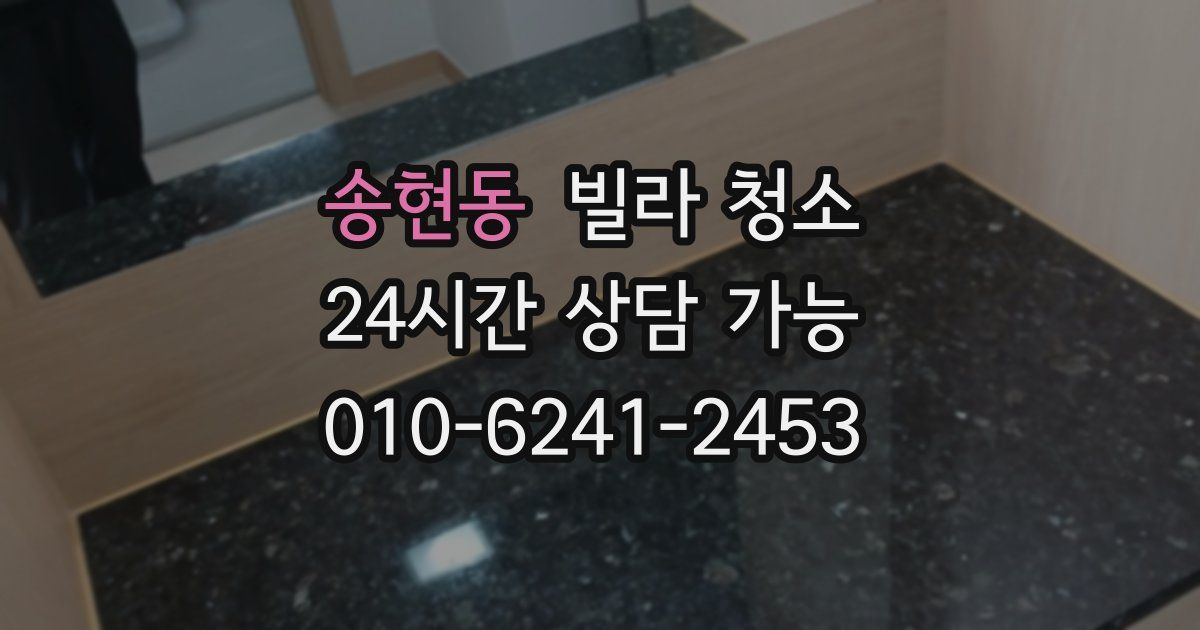 송현동 빌라 청소