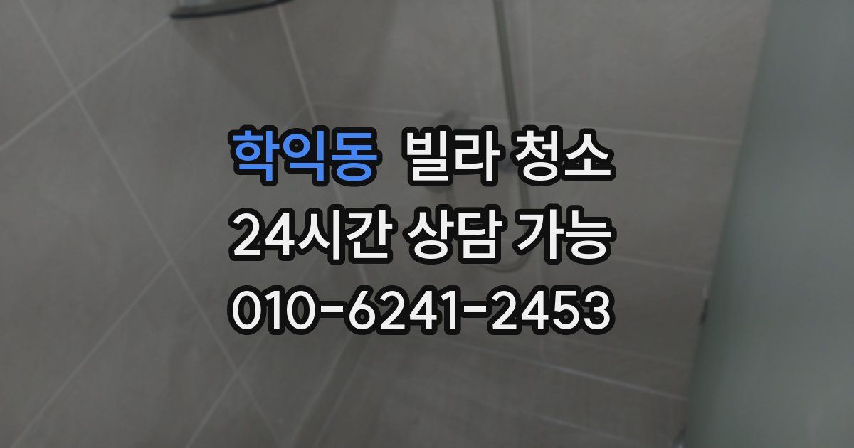 학익동 빌라 청소