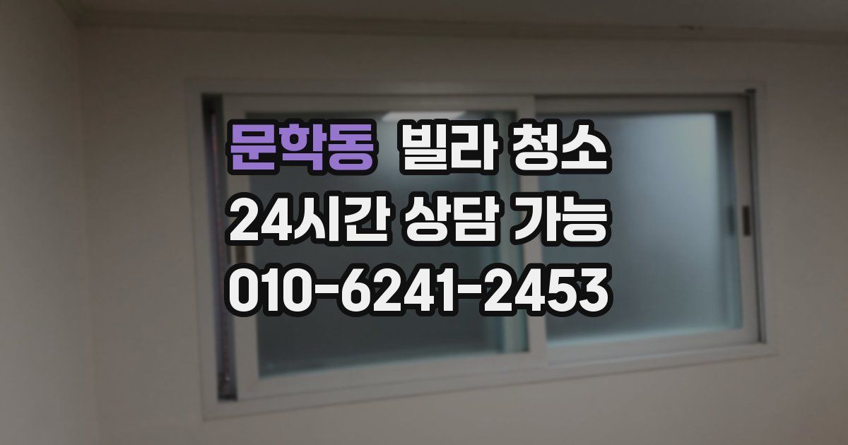 문학동 빌라 청소