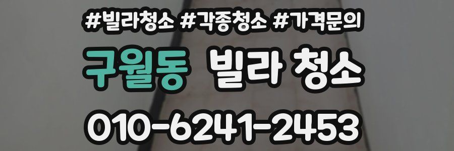 구월동 빌라 청소