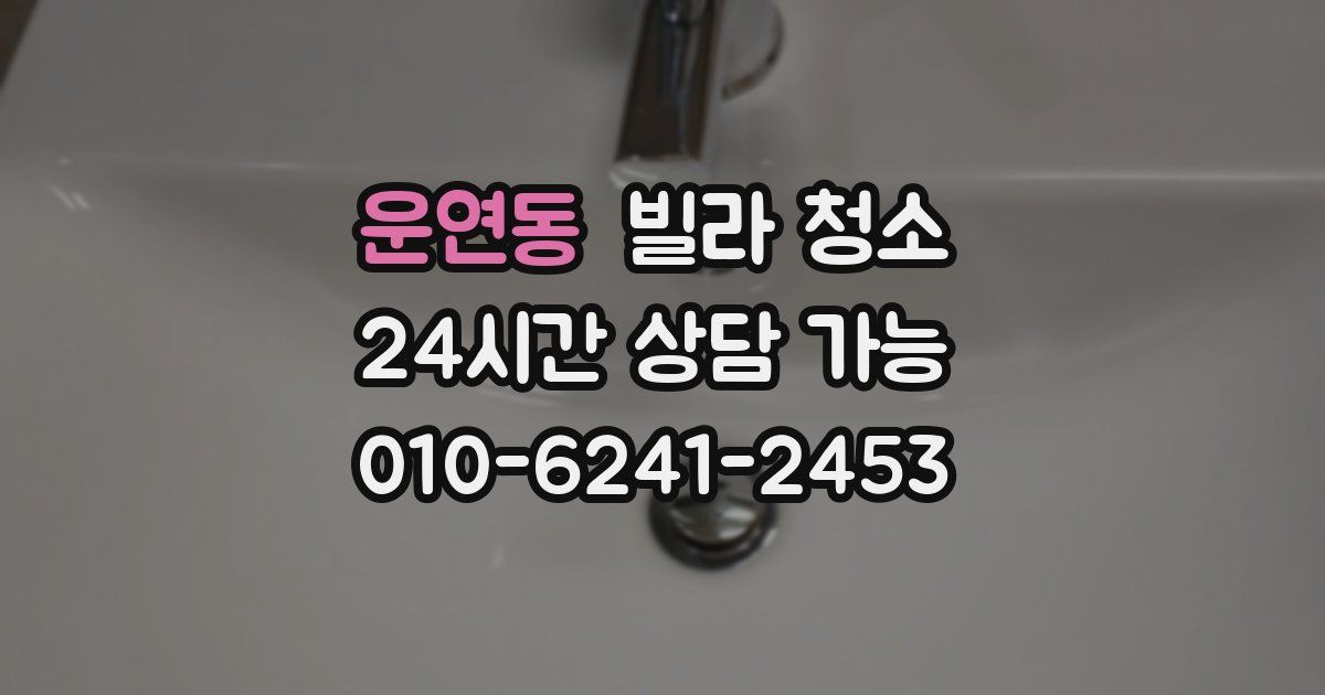 운연동 빌라 청소