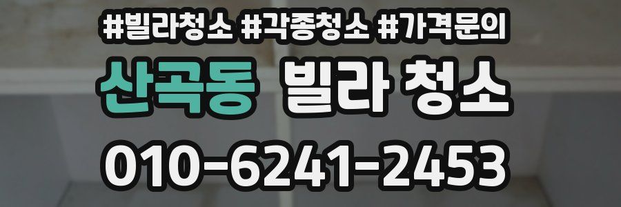 산곡동 빌라 청소