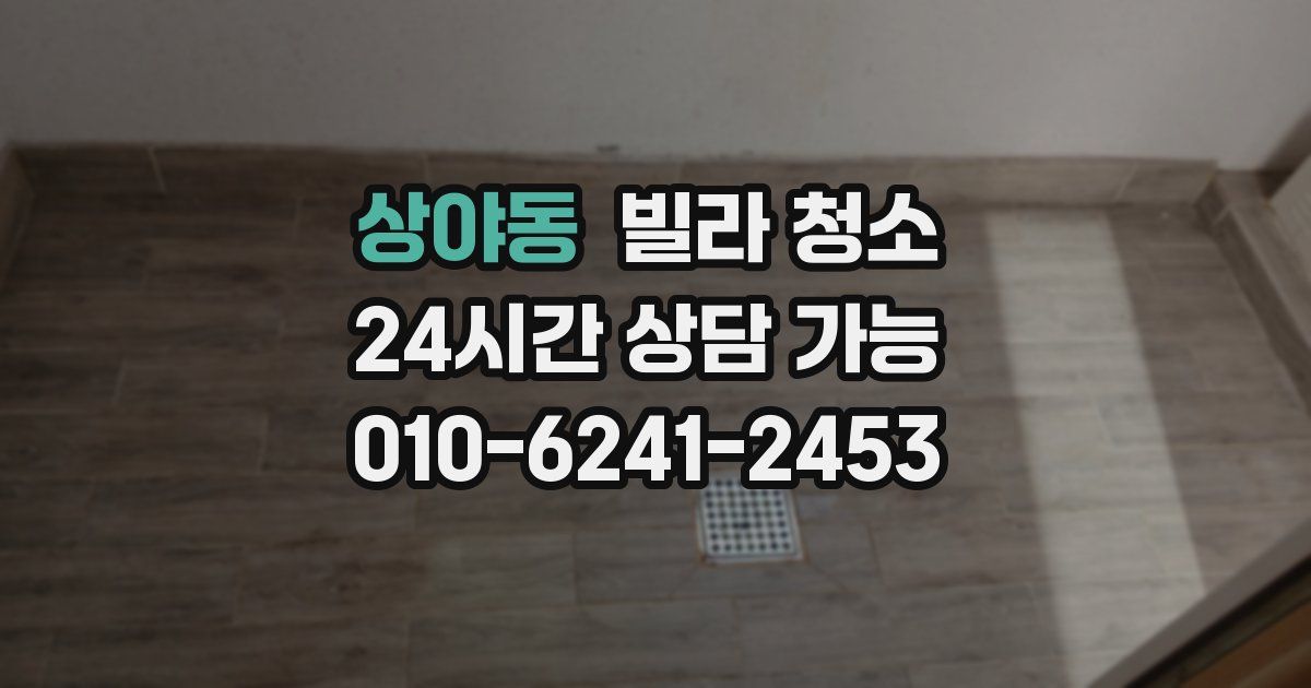 상야동 빌라 청소