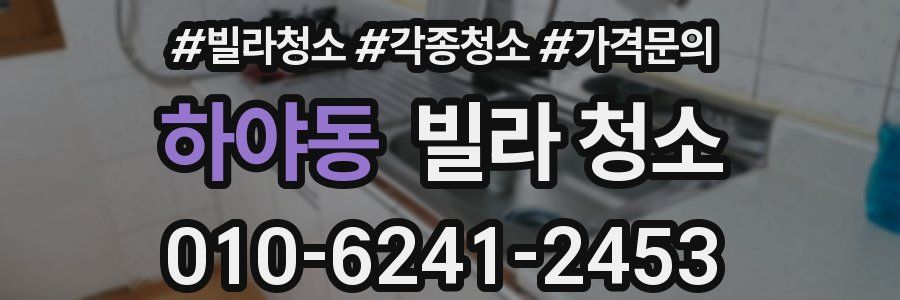 하야동 빌라 청소