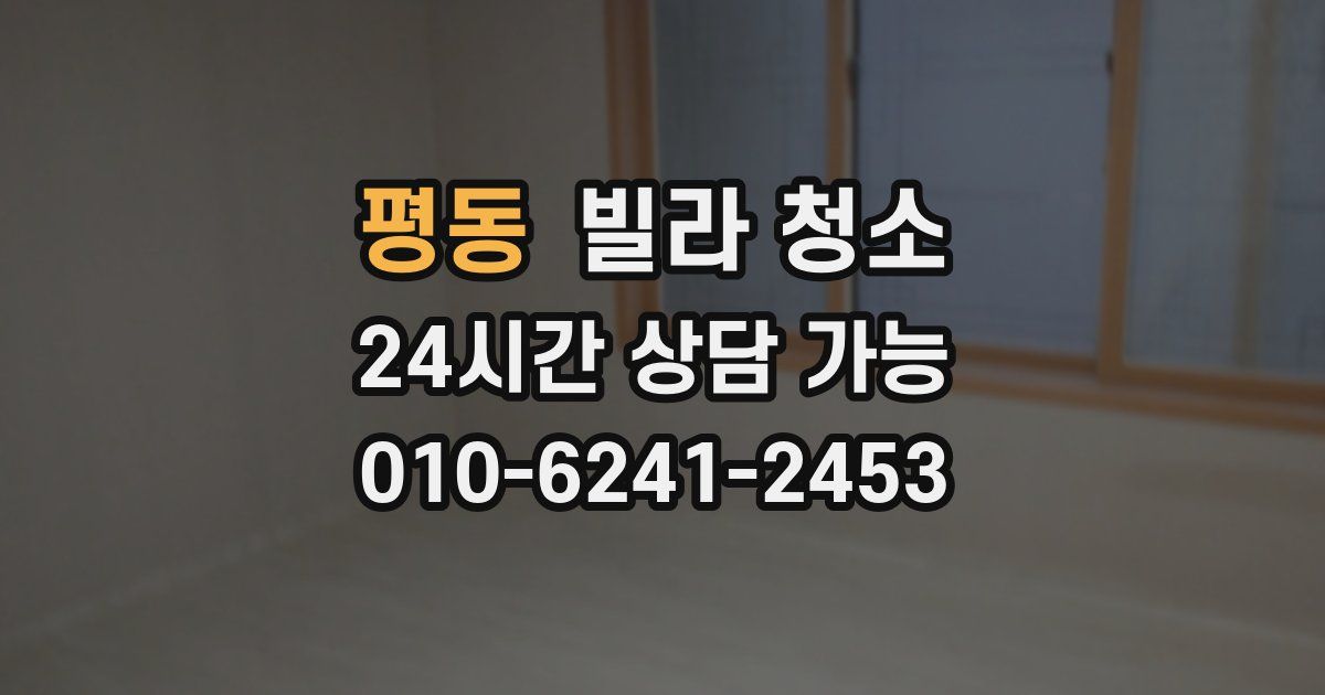 평동 빌라 청소