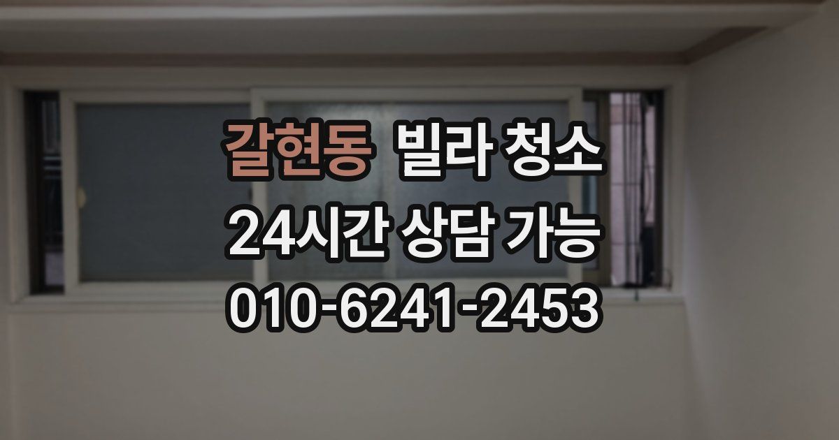 갈현동 빌라 청소