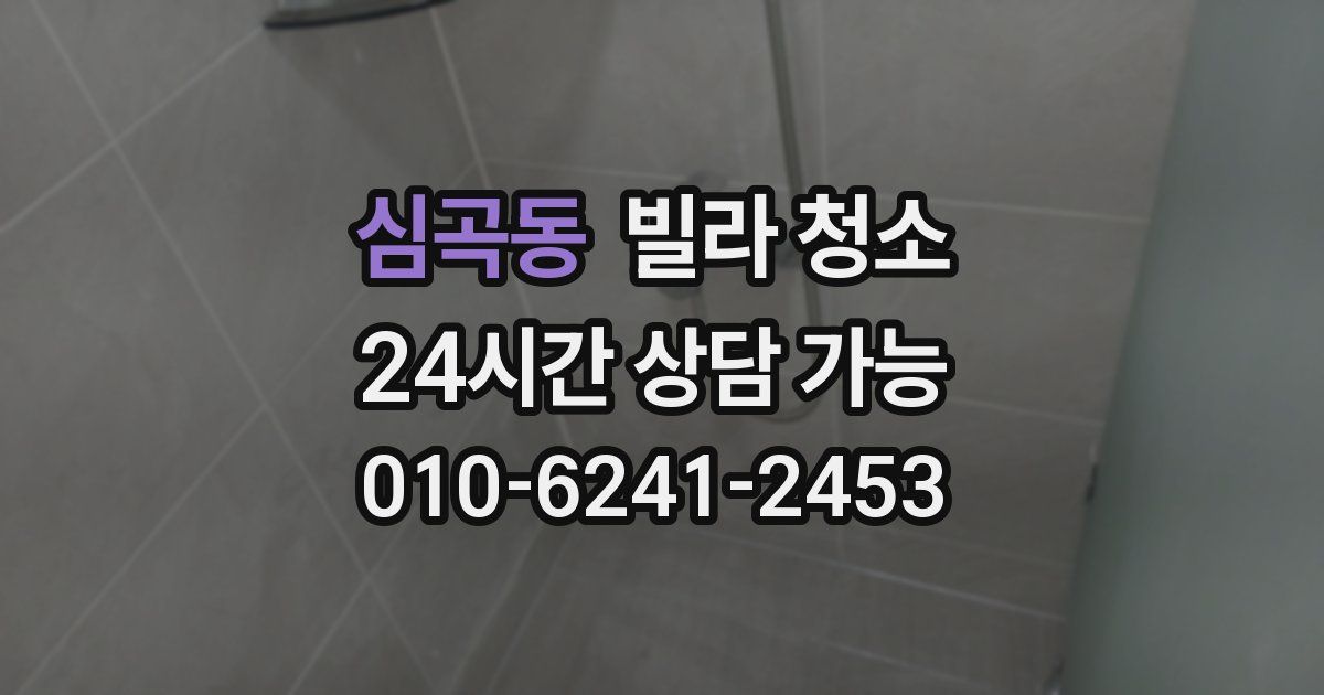 심곡동 빌라 청소