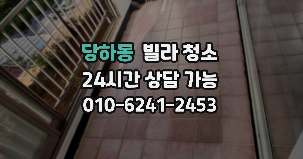 당하동 빌라 청소