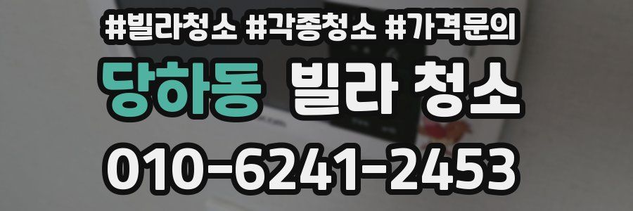 당하동 빌라 청소