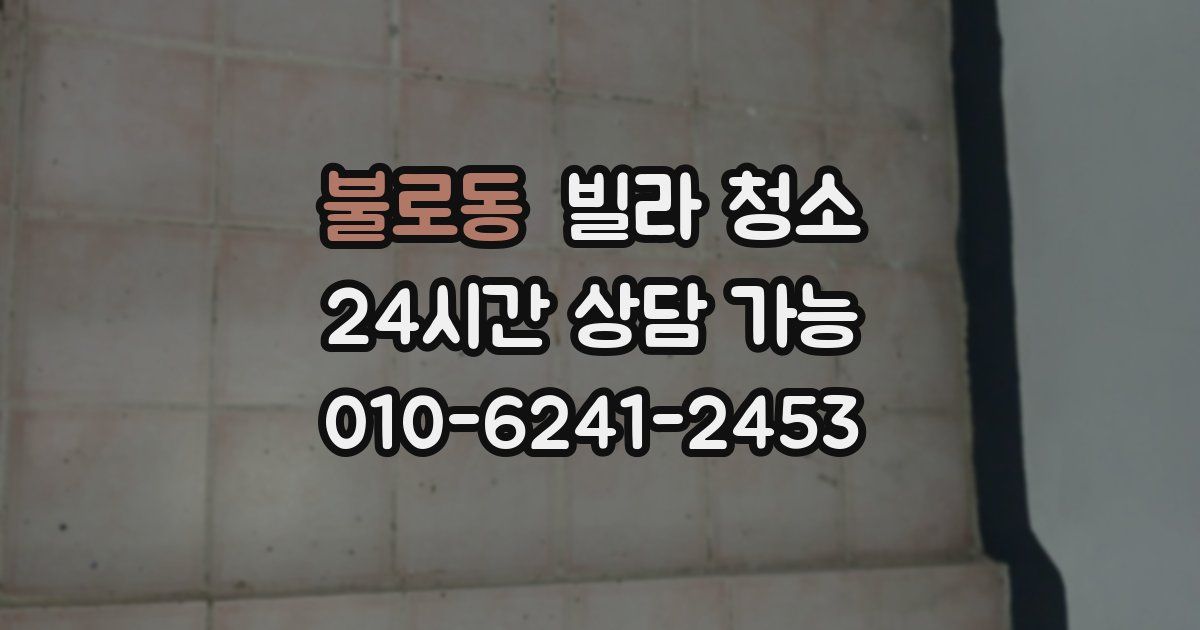 불로동 빌라 청소