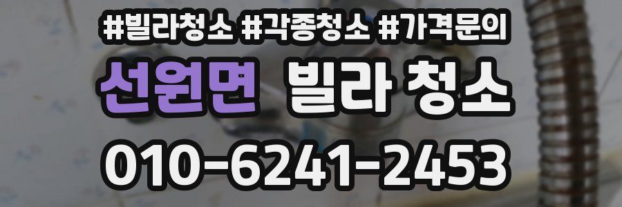 선원면 빌라 청소