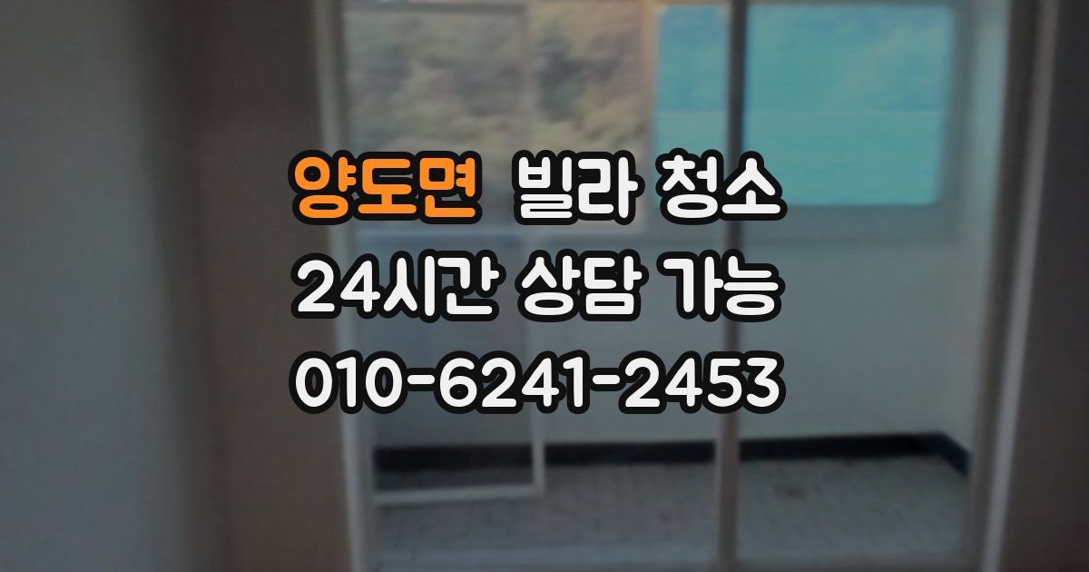 양도면 빌라 청소