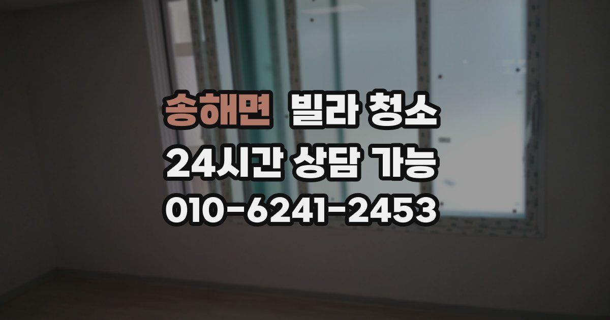 송해면 빌라 청소