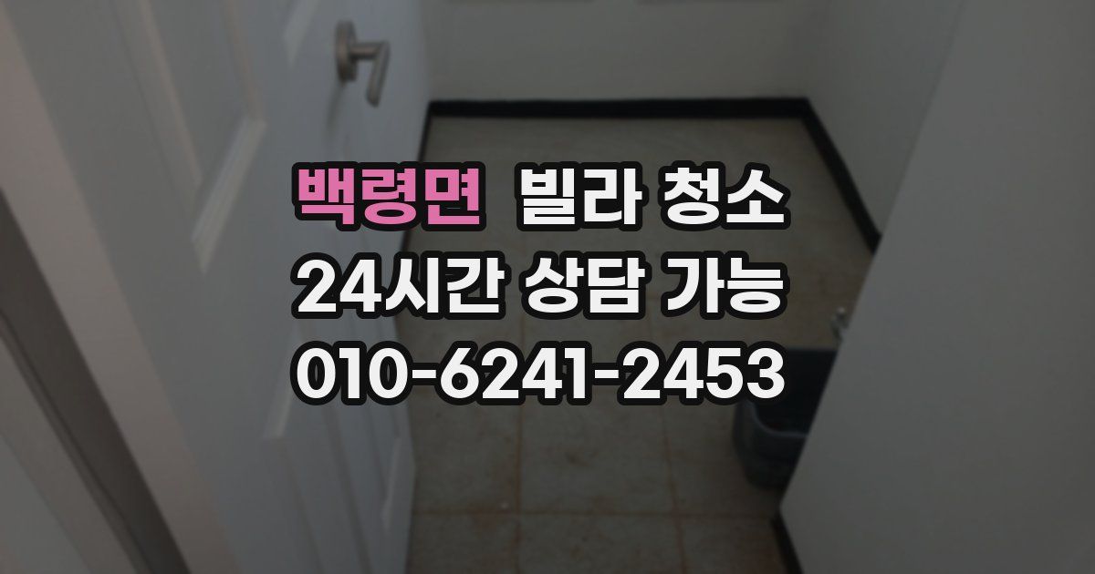 백령면 빌라 청소