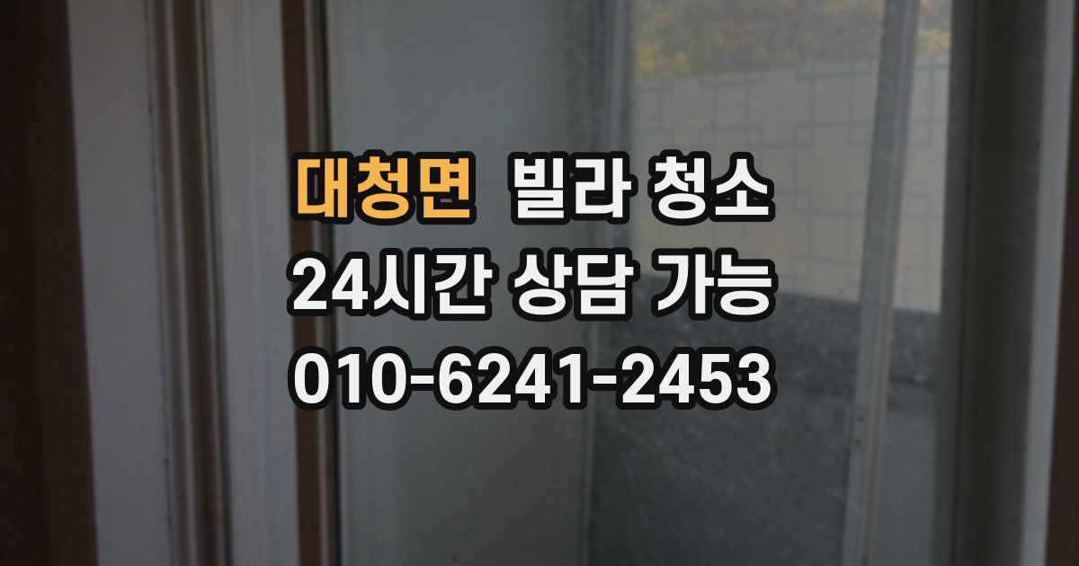 대청면 빌라 청소