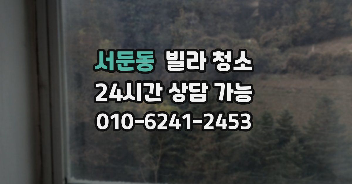 서둔동 빌라 청소