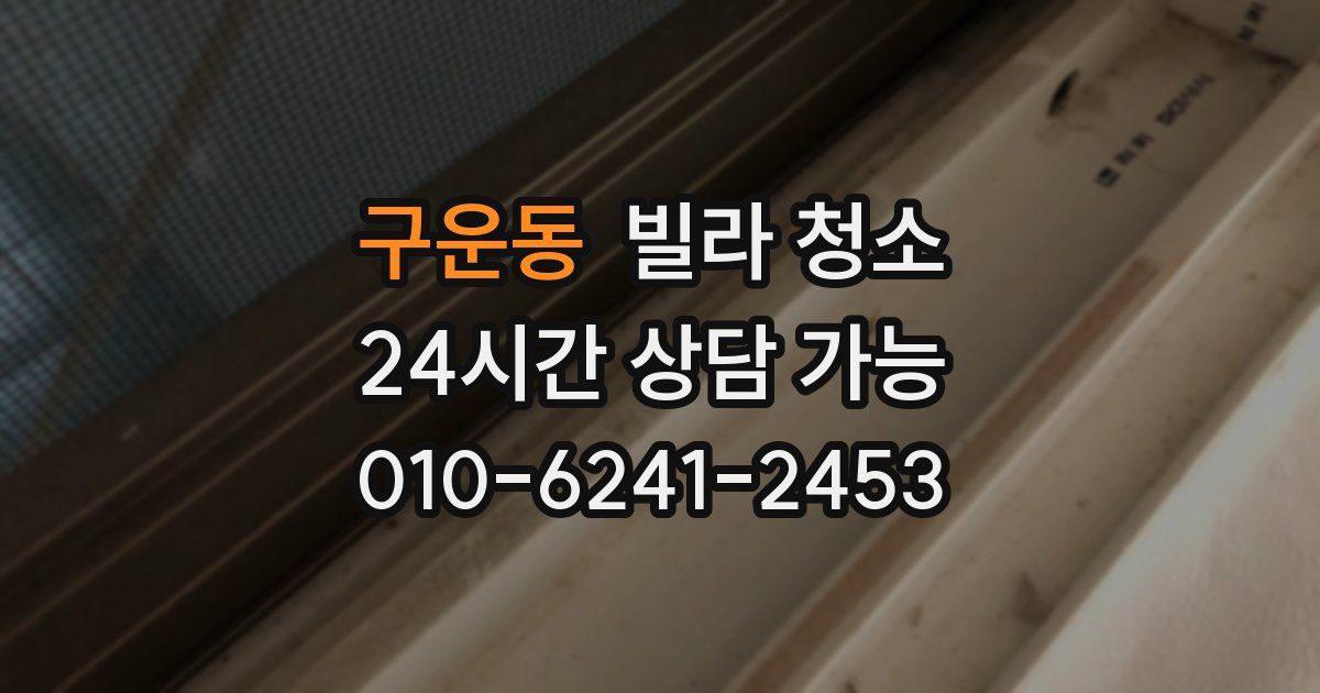 구운동 빌라 청소