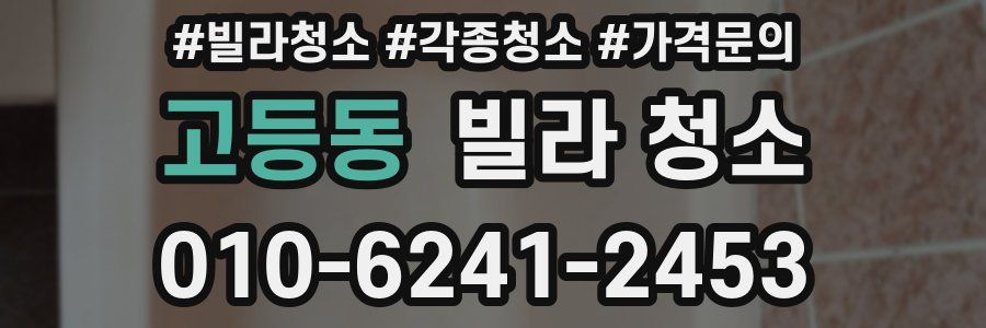 고등동 빌라 청소
