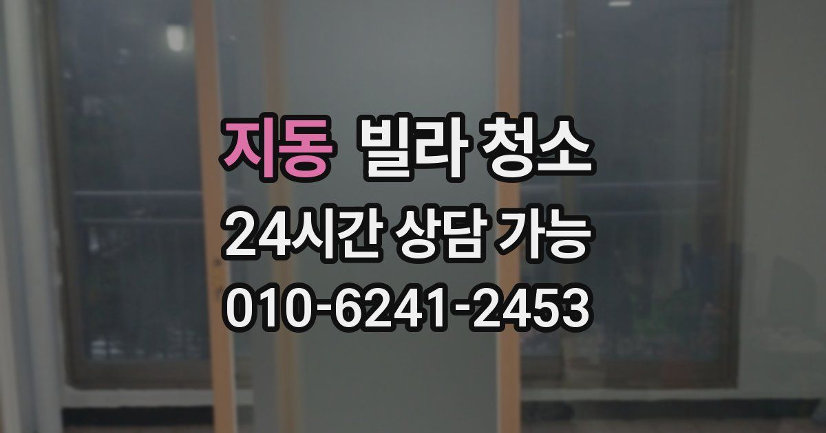 지동 빌라 청소