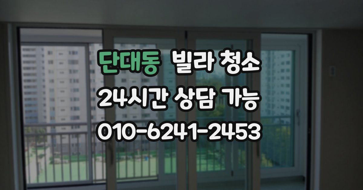 단대동 빌라 청소