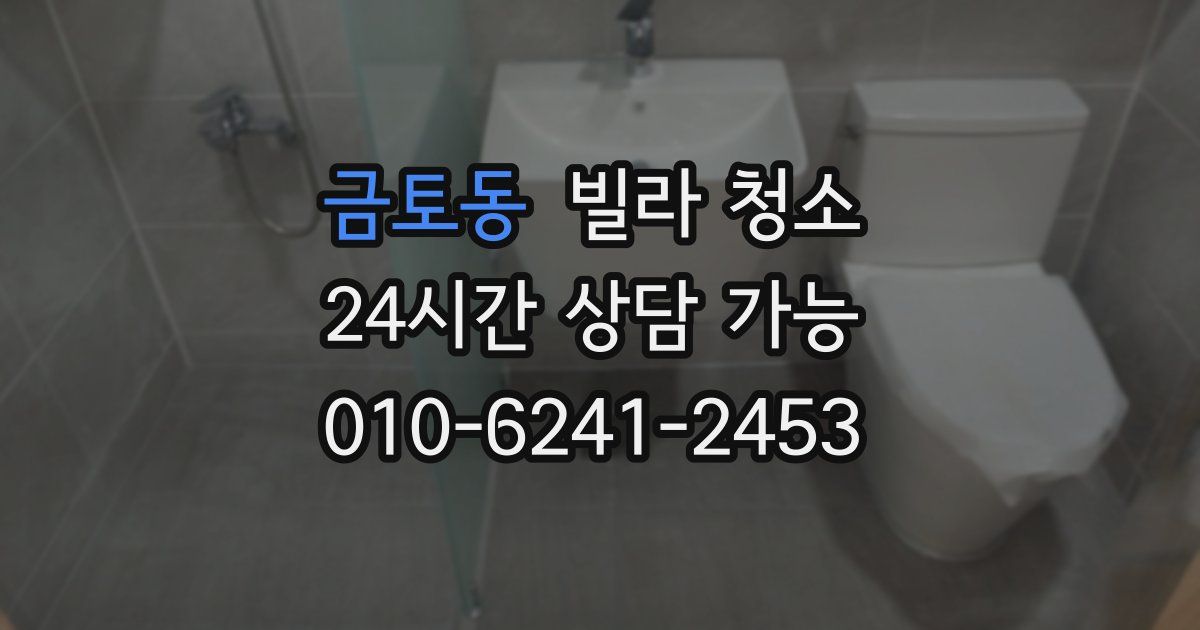 금토동 빌라 청소