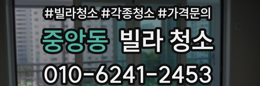 중앙동 빌라 청소