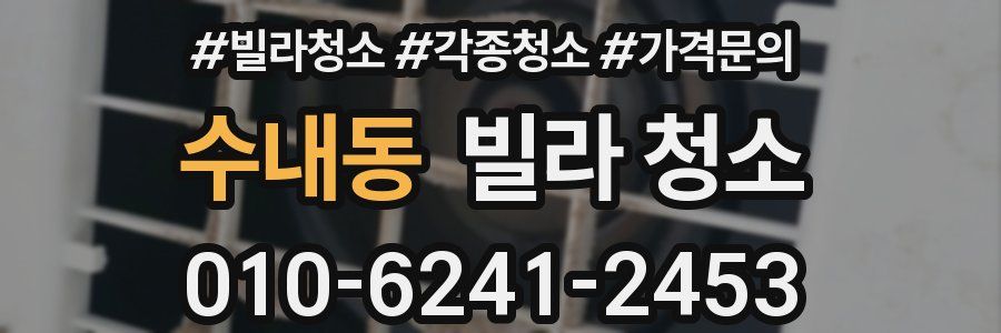 수내동 빌라 청소