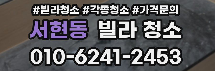 서현동 빌라 청소