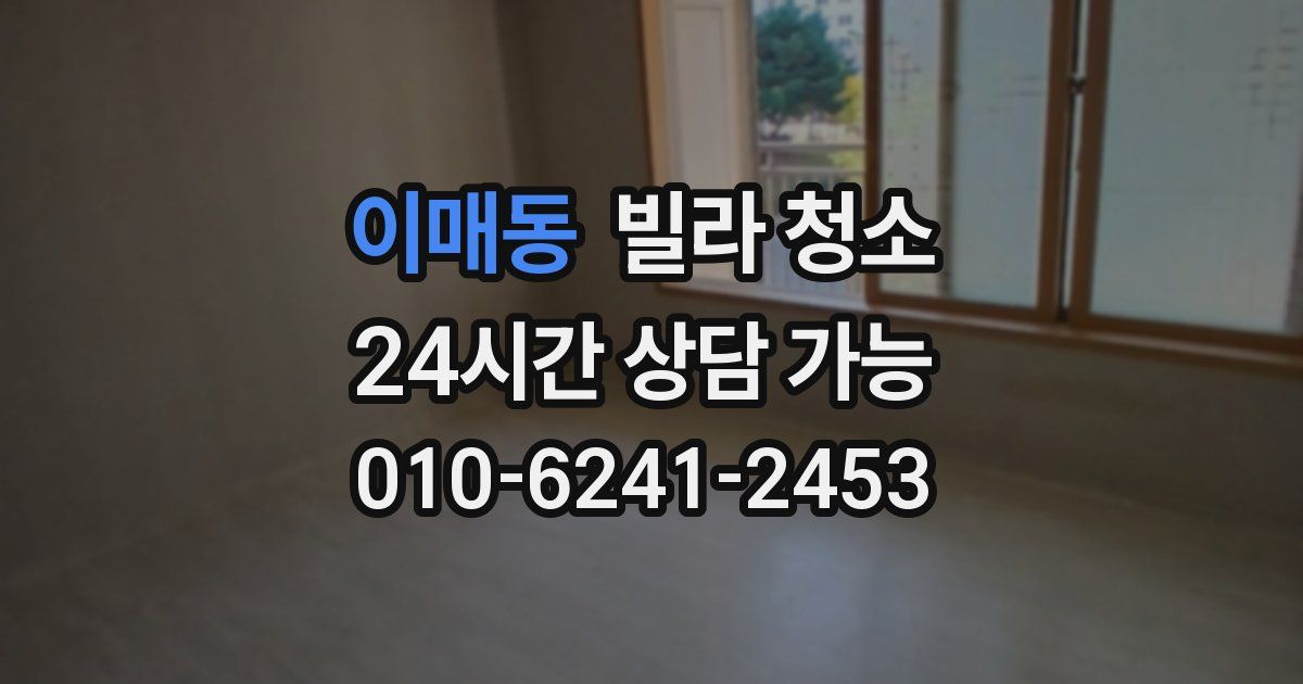 이매동 빌라 청소