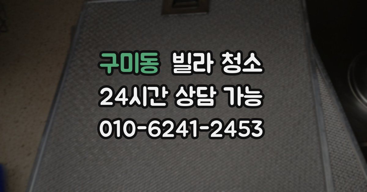 구미동 빌라 청소