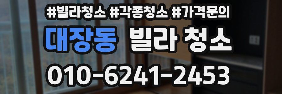 대장동 빌라 청소