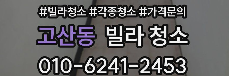 고산동 빌라 청소