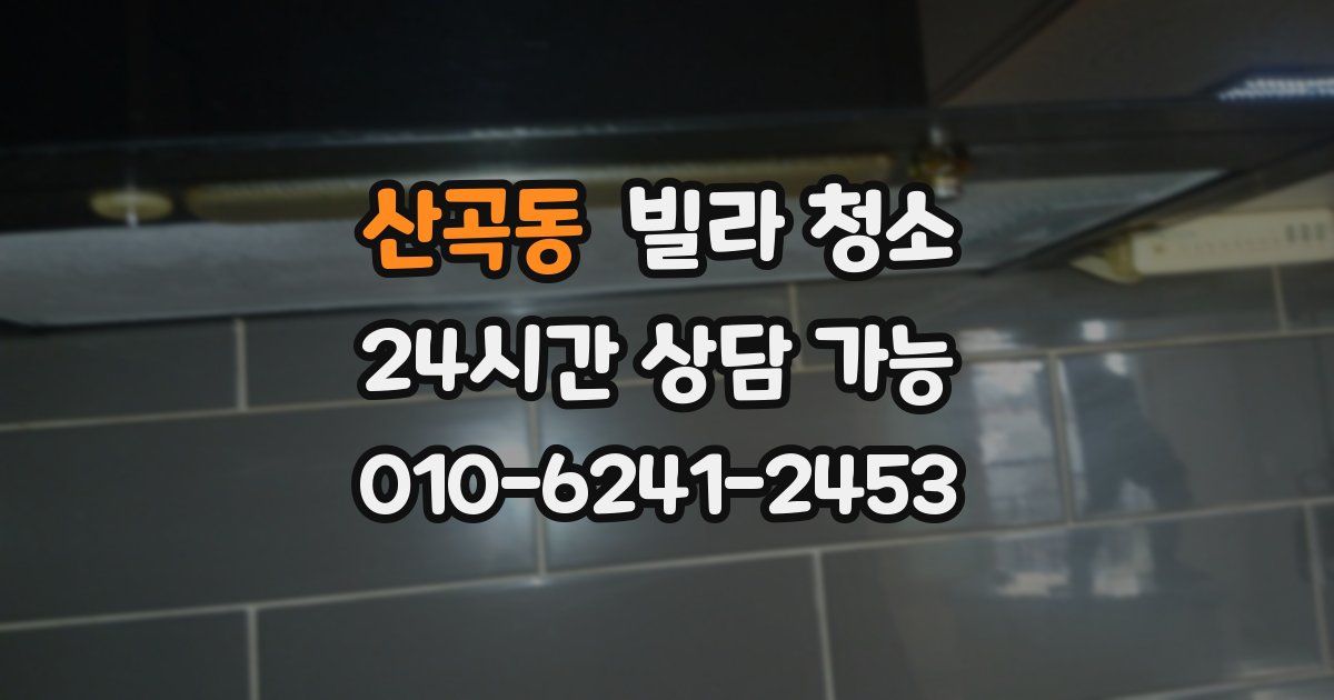 산곡동 빌라 청소