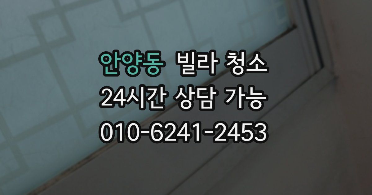 안양동 빌라 청소