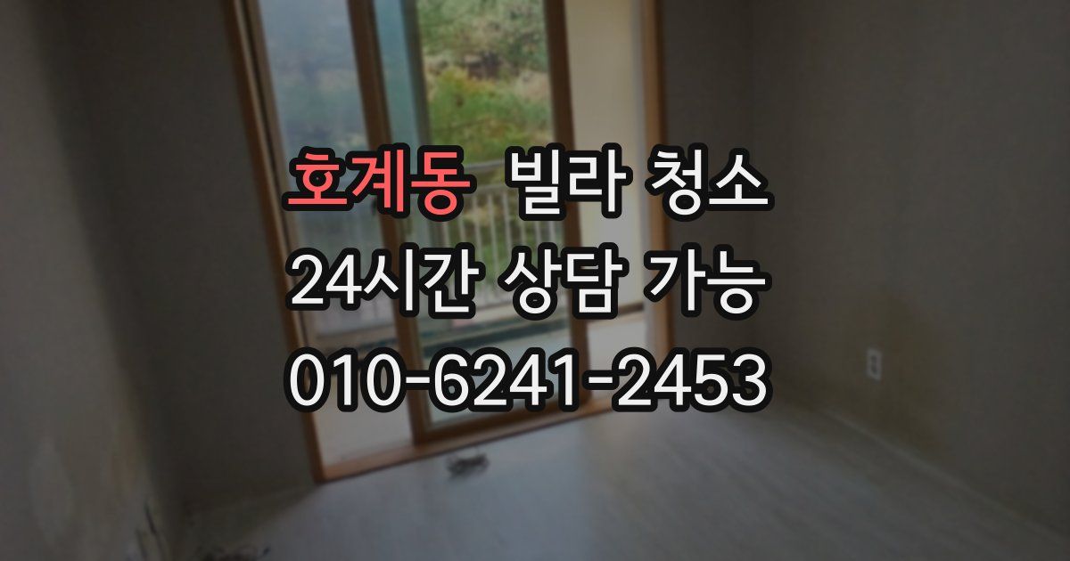 호계동 빌라 청소