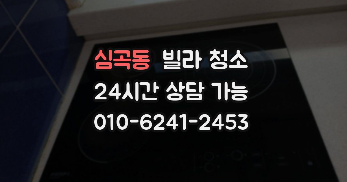 심곡동 빌라 청소