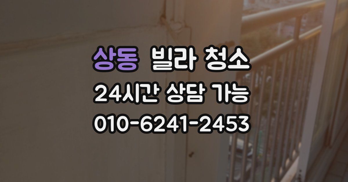 상동 빌라 청소