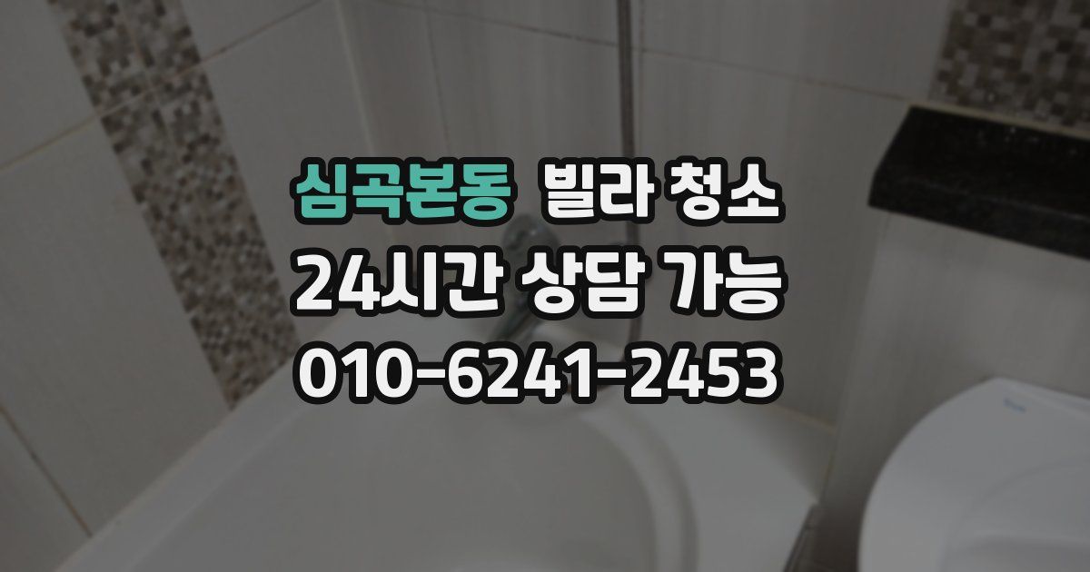 심곡본동 빌라 청소