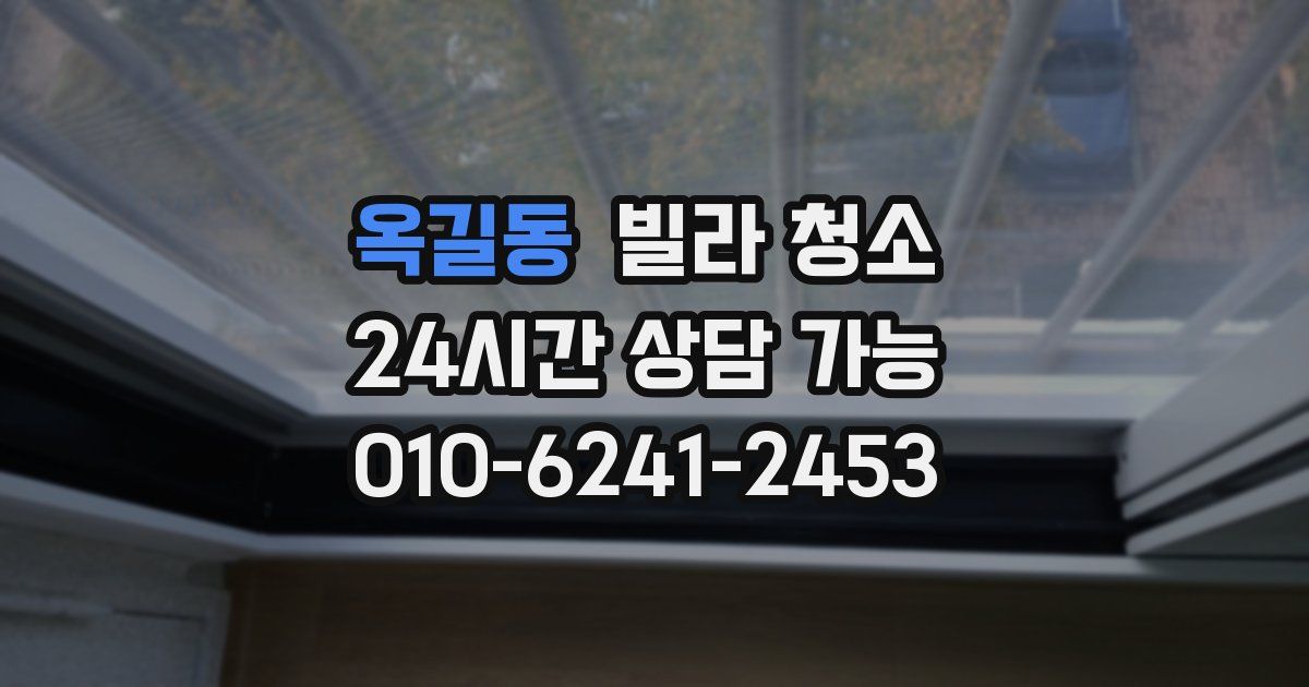 옥길동 빌라 청소