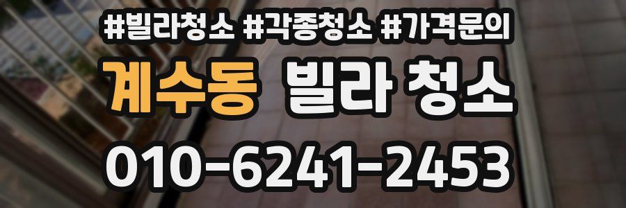 계수동 빌라 청소